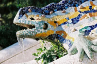 Salamander Fountain in Parc Güell in Barcelona